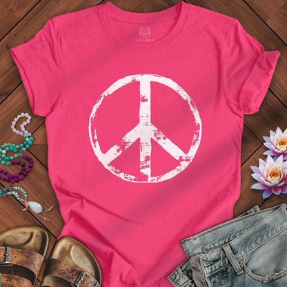 Summer Classic Peace Tee Fuchsia
