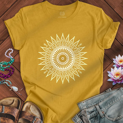 Printify T-Shirt Summer Sun Mandala Tee Heather Mustard / S