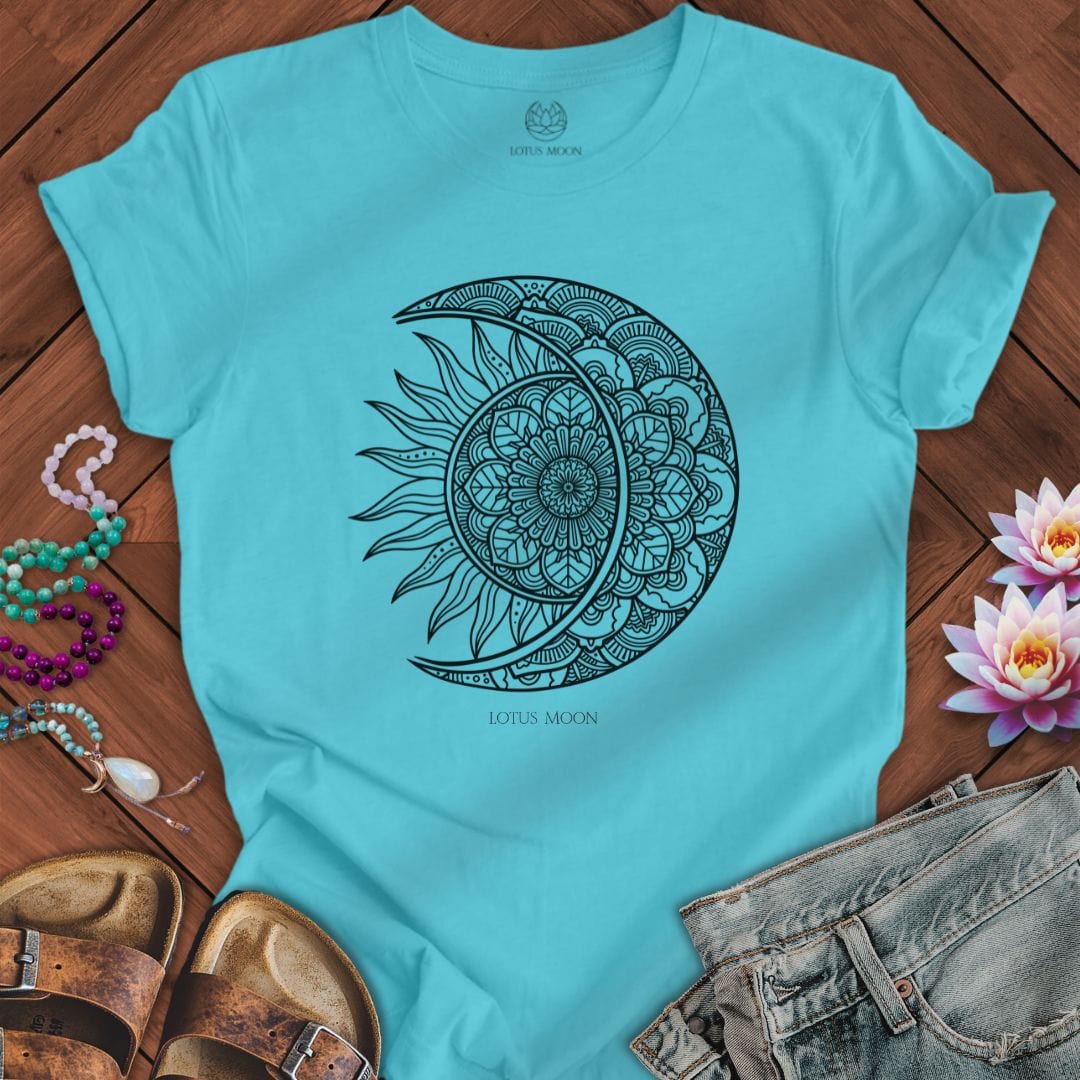 Sun And Moon Mandala Tee Turquoise