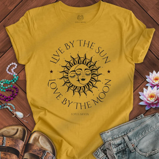 Sun and Moon Tee Heather Mustard