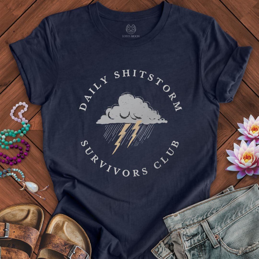 Survivor's Club Tee Heather Midnight Navy