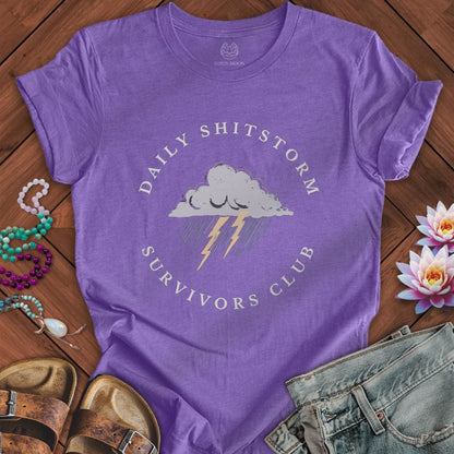 Survivor's Club Tee Heather Team Purple
