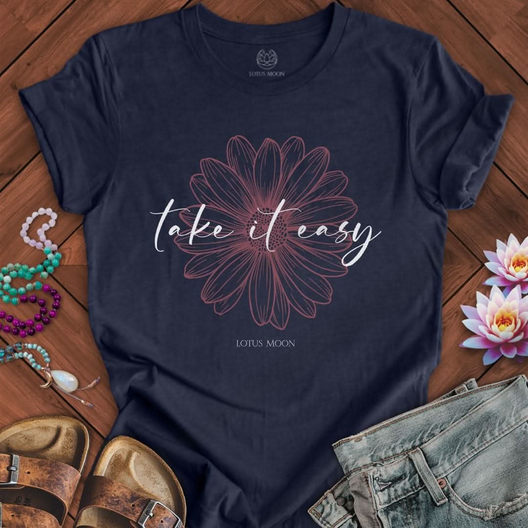 Take It Easy Tee Heather Midnight Navy