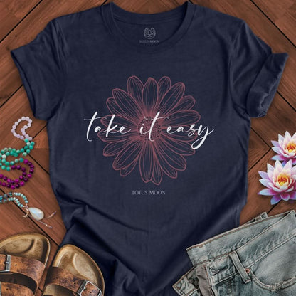 Take It Easy Tee Heather Midnight Navy