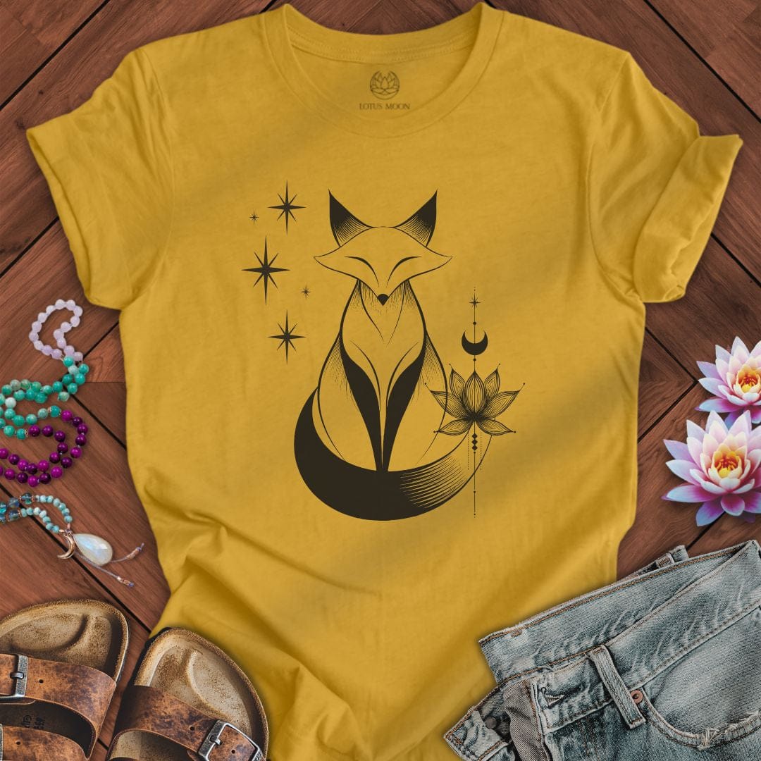 Tattoo Fox Tee Heather Mustard
