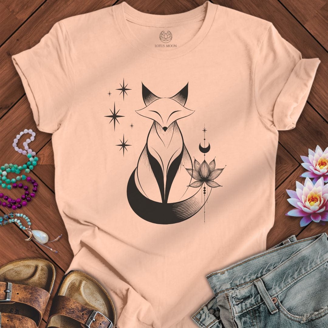 Tattoo Fox Tee Peach