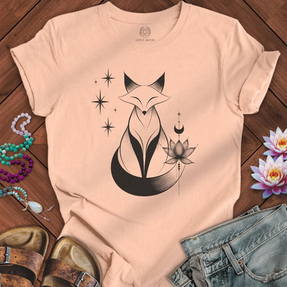 Tattoo Fox Tee Peach