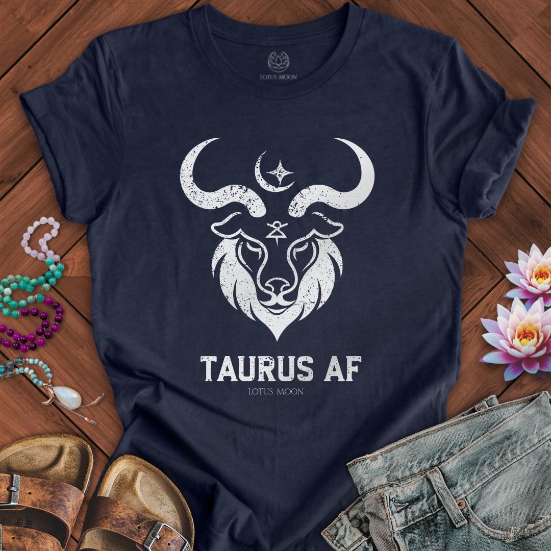 Taurus AF Tee Heather Midnight Navy