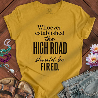 Printify T-Shirt The High Road Tee Heather Mustard / S