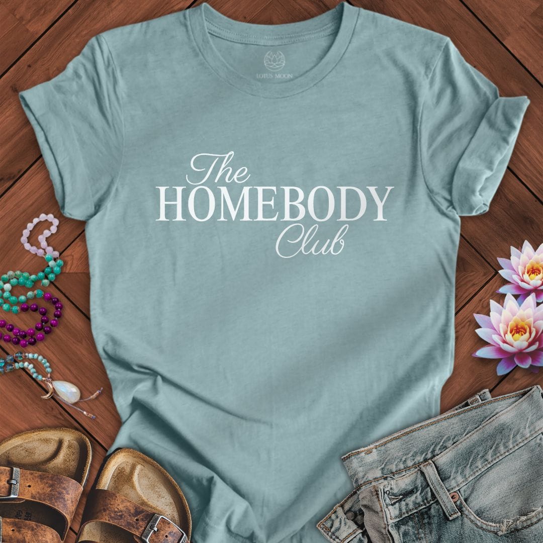 The Homebody Club Tee Heather Blue Lagoon