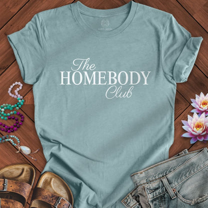 The Homebody Club Tee Heather Blue Lagoon