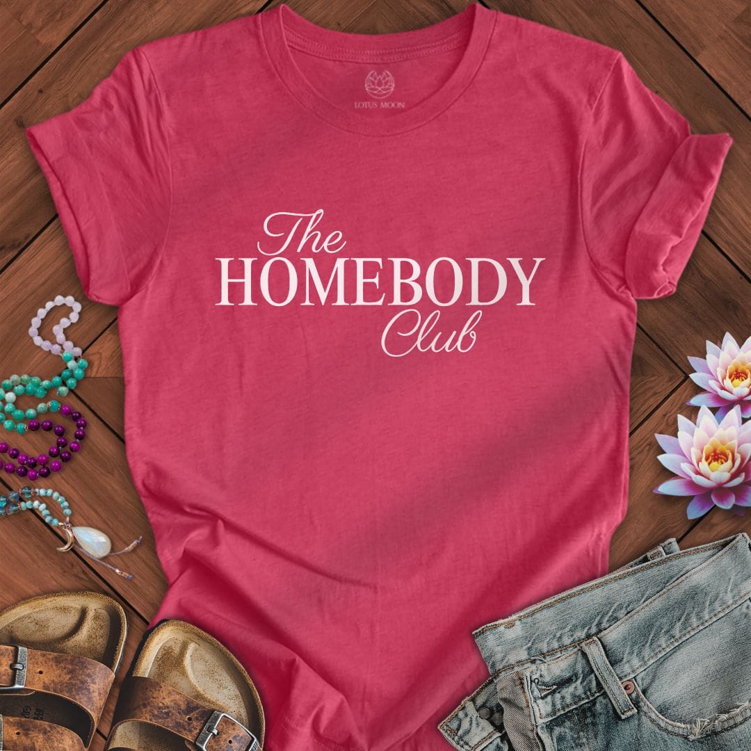 The Homebody Club Tee Heather Raspberry