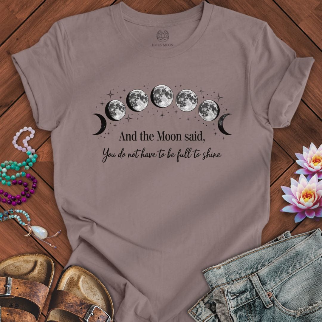 The Moon Said Tee Pebble Brown