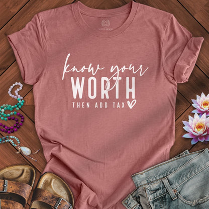 Printify T-Shirt Then Add Tax Tee Heather Mauve / S
