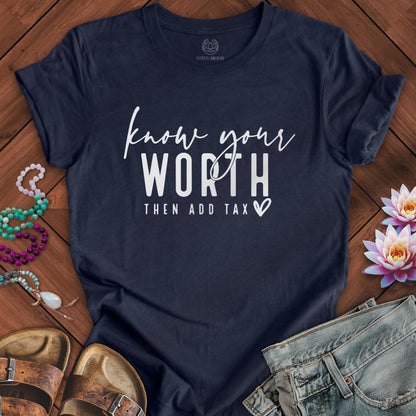 Printify T-Shirt Then Add Tax Tee Heather Midnight Navy / S