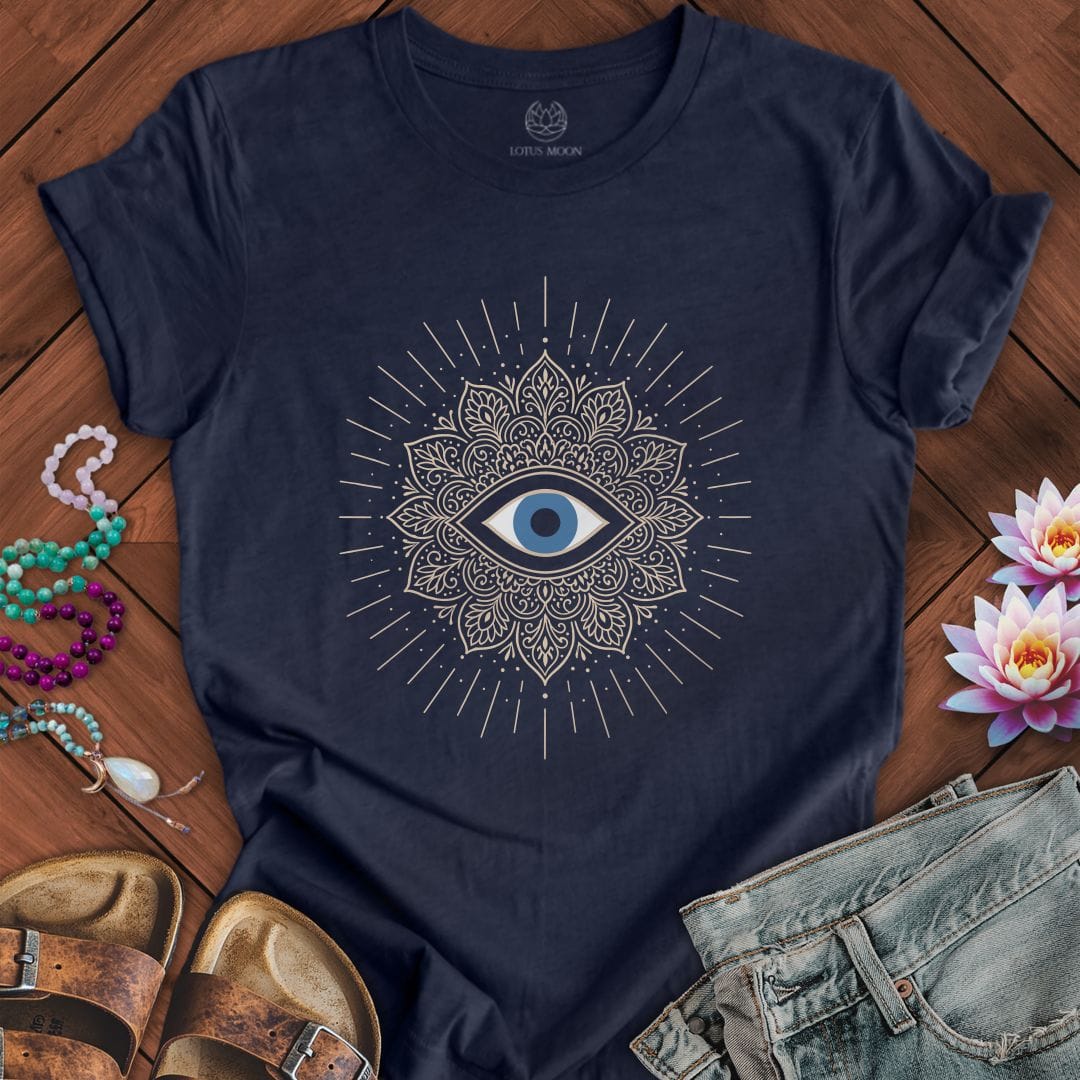 Printify T-Shirt Third Eye Mandala Tee Heather Midnight Navy / S