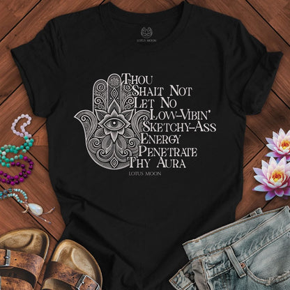 Thou Shalt Not Tee Black Heather