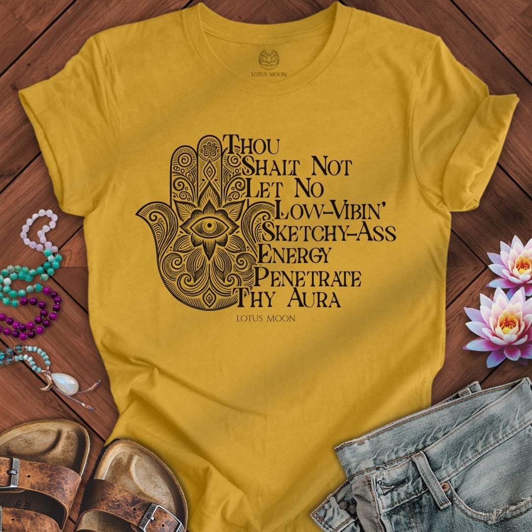 Thou Shalt Not Tee Heather Mustard