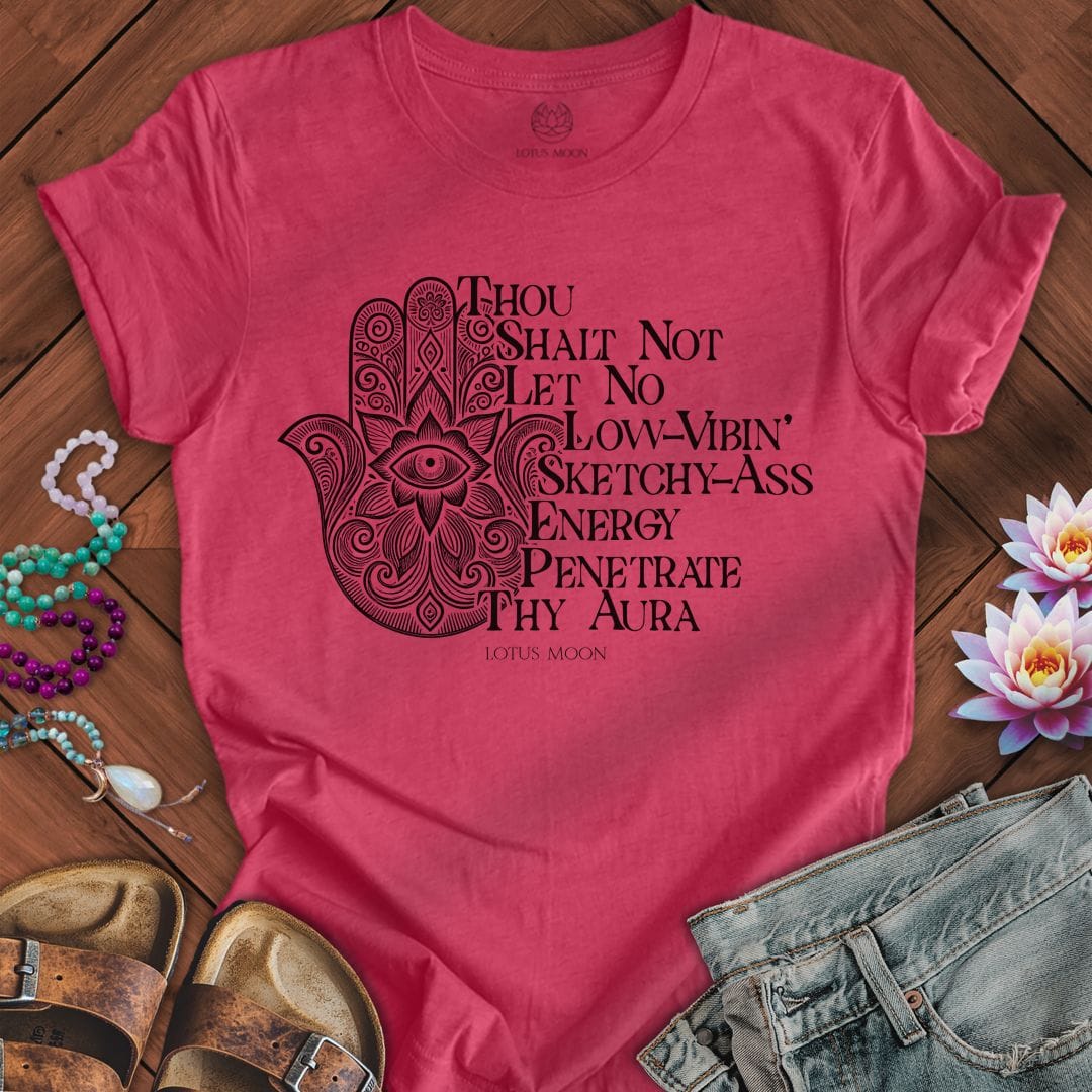 Thou Shalt Not Tee Heather Raspberry