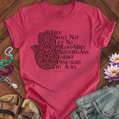 Thou Shalt Not Tee Heather Raspberry