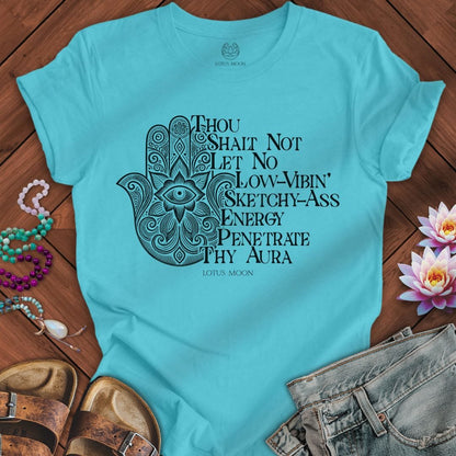 Thou Shalt Not Tee Turquoise