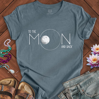 To the Moon Tee Heather Slate