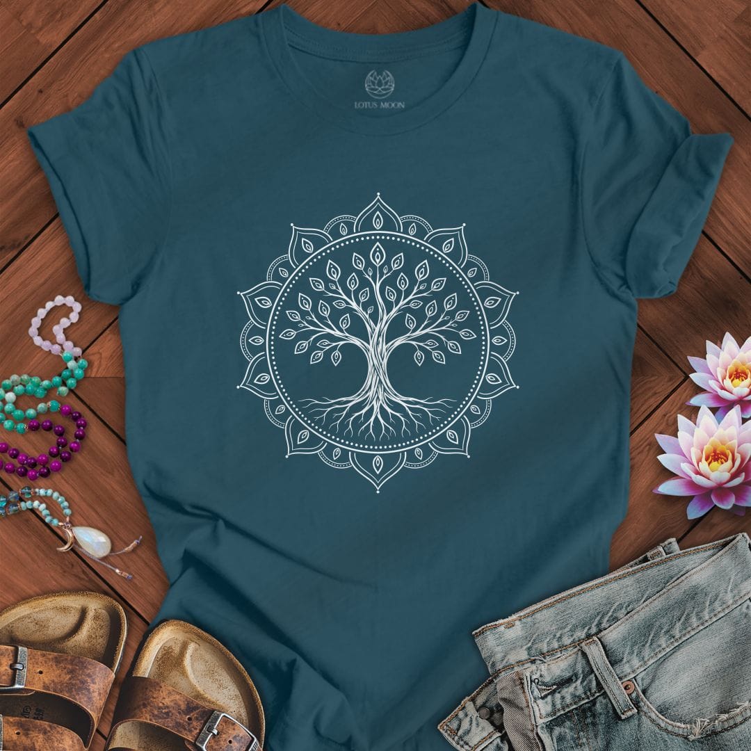 Tree Of Life Mandala Tee Deep Teal