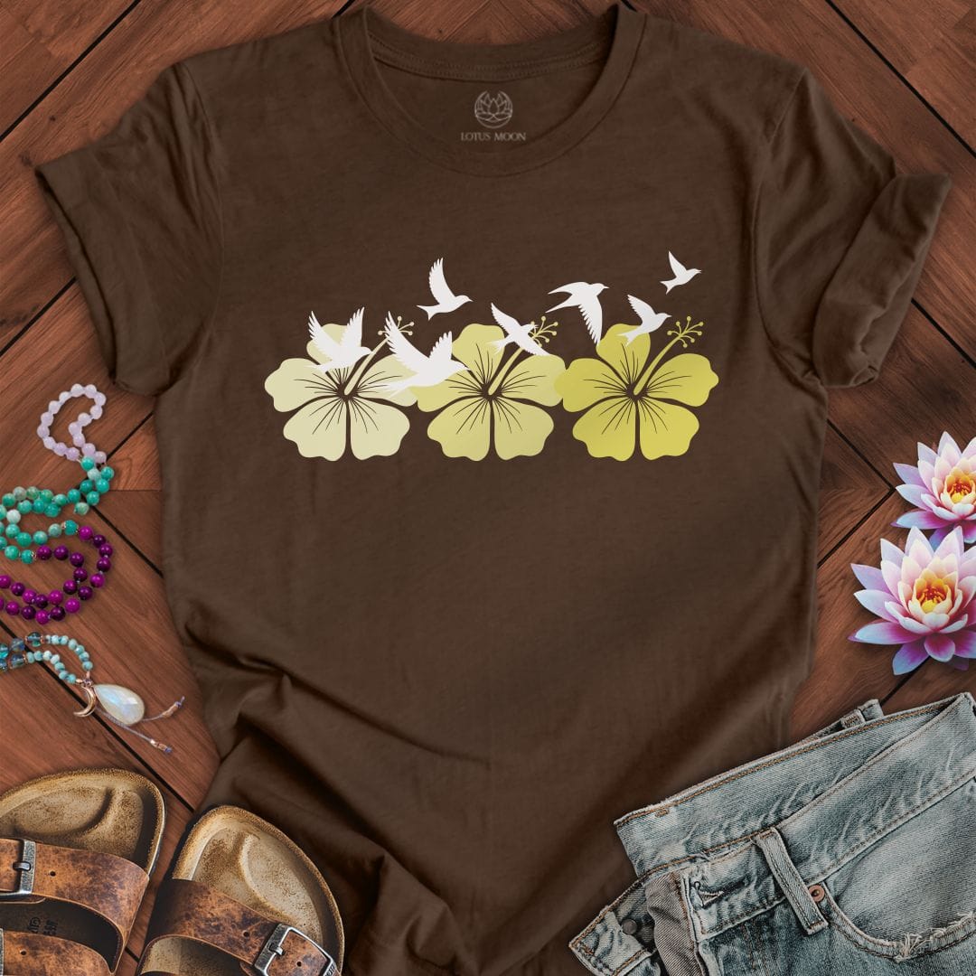Printify T-Shirt Tropical Flock Tee Heather Brown / S