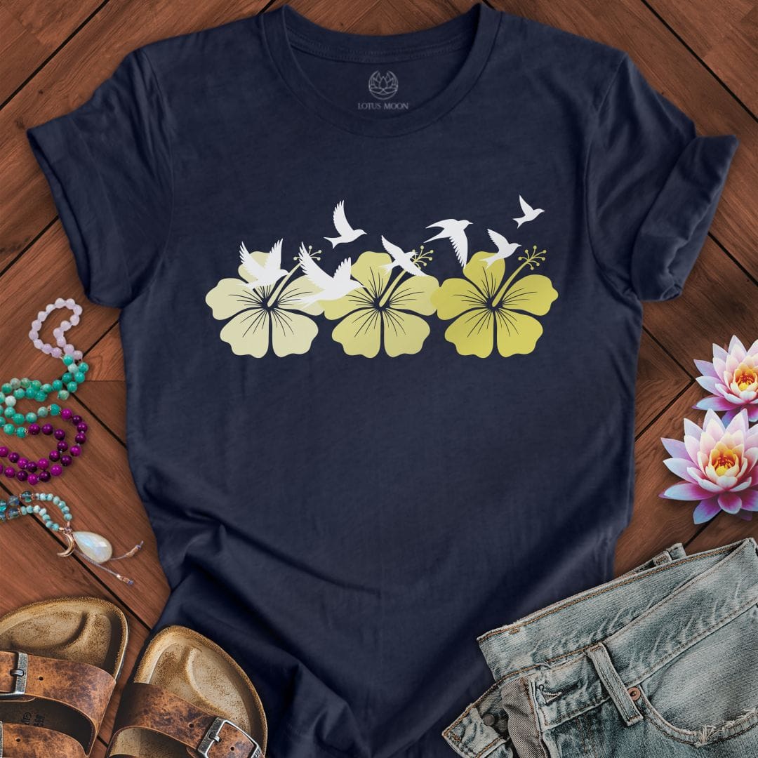 Printify T-Shirt Tropical Flock Tee Heather Midnight Navy / S