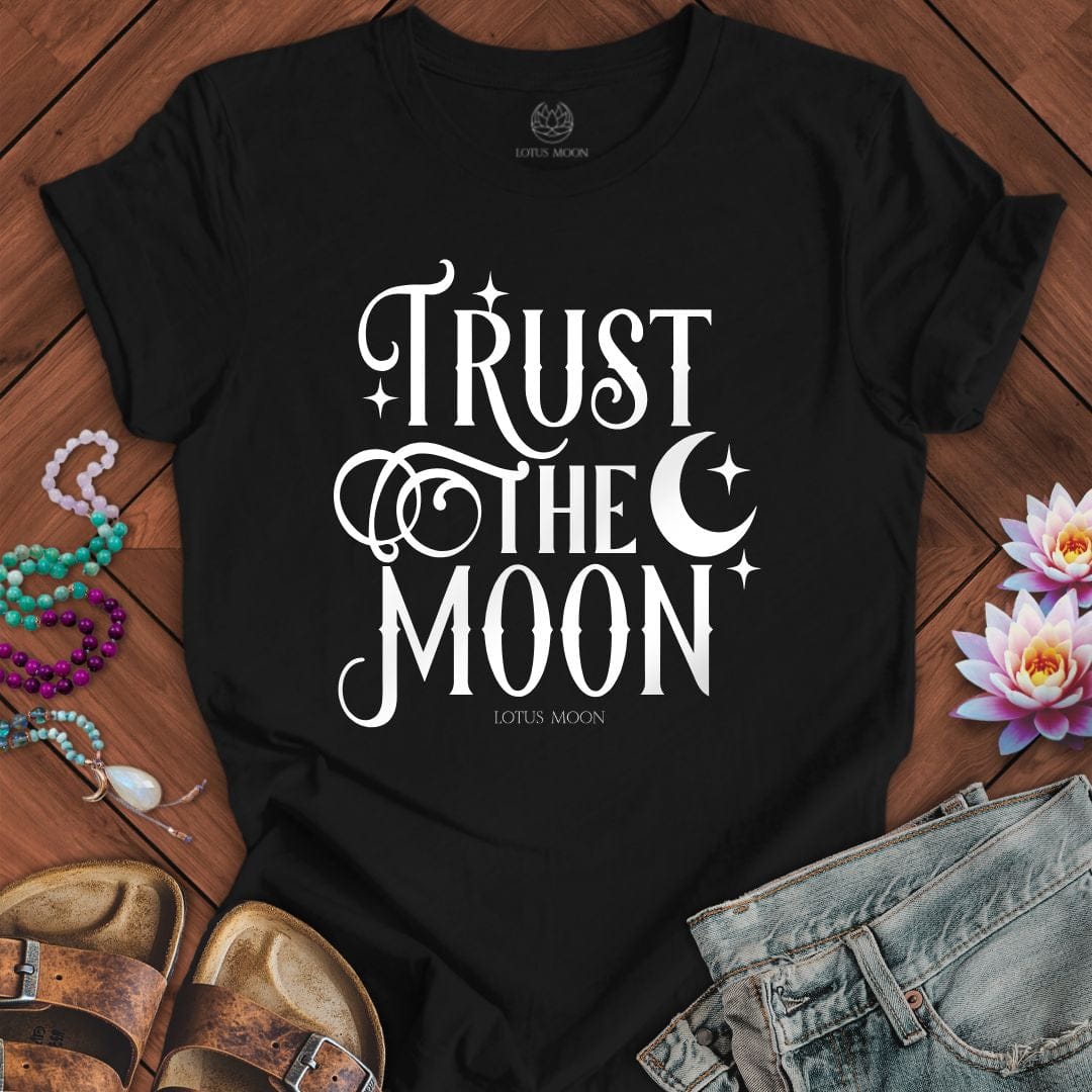 Trust the Moon Tee Black Heather