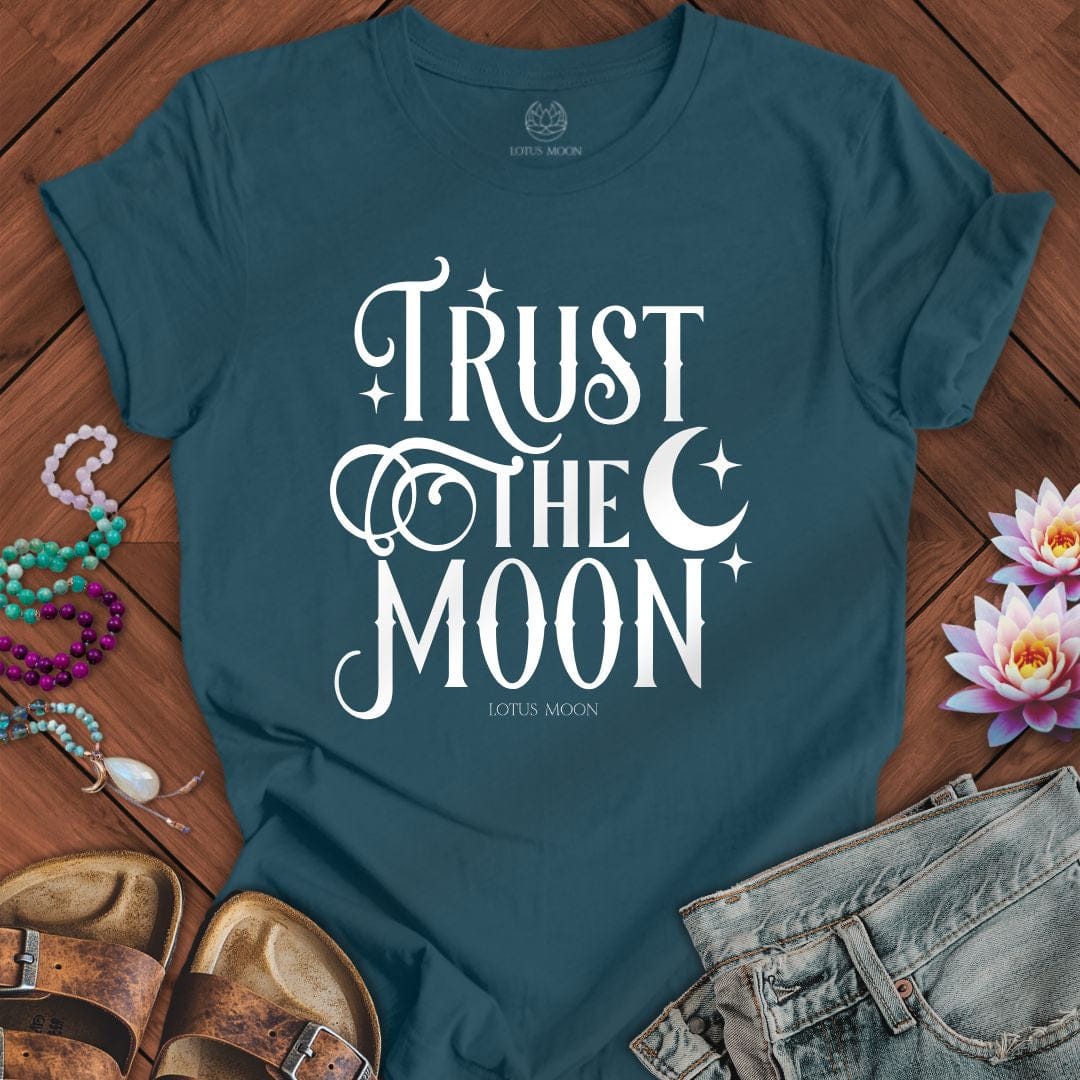 Trust the Moon Tee Deep Teal