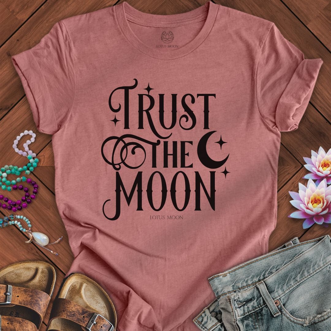 Trust the Moon Tee Heather Mauve