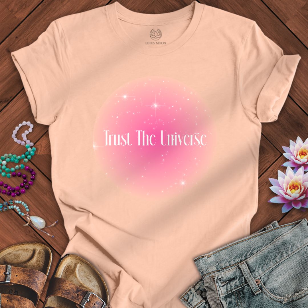 Trust the Universe Aura Tee Peach