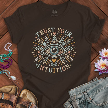Printify T-Shirt Trust Your Intuition Tee Brown / S