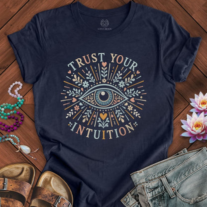 Printify T-Shirt Trust Your Intuition Tee Heather Midnight Navy / S