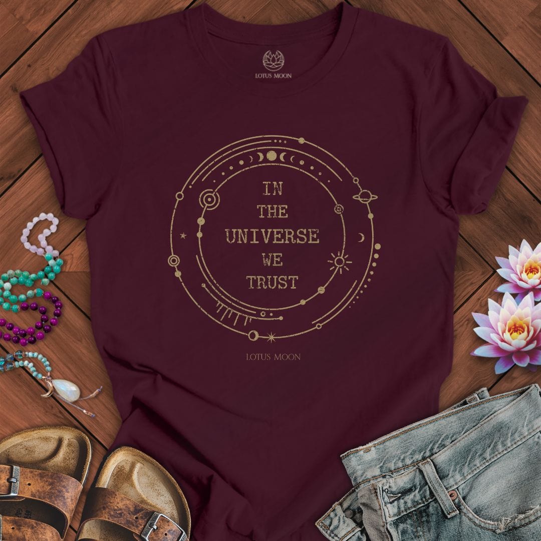 Trusted Universe Tee Maroon