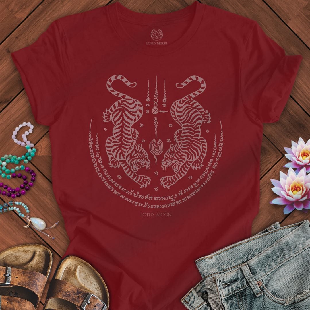 Twin Tigers Tee Cardinal