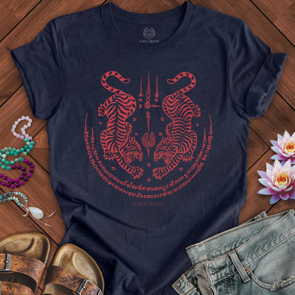 Twin Tigers Tee Heather Midnight Navy
