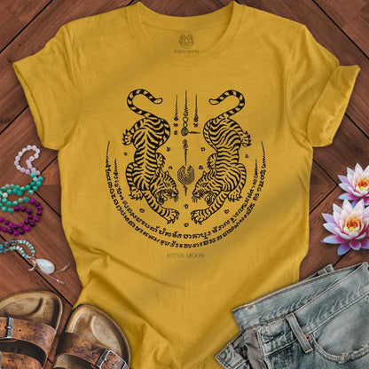 Twin Tigers Tee Heather Mustard
