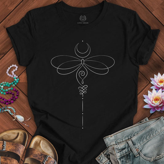 Unalome Dragonfly Tee Black Heather