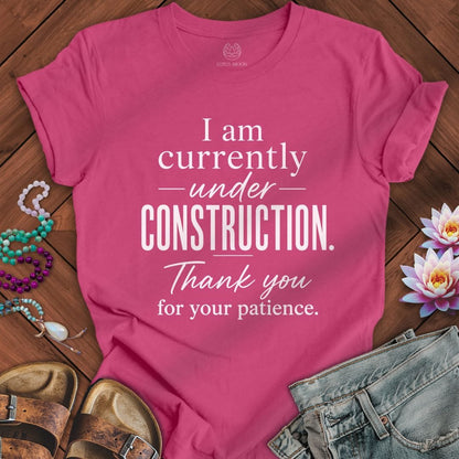 Printify T-Shirt Under Construction Tee Berry / S