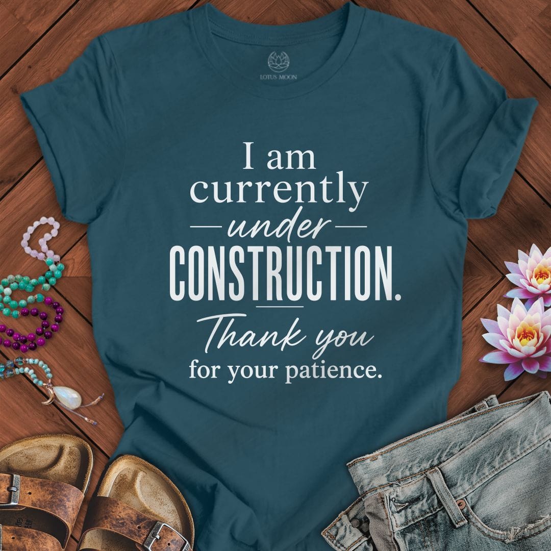 Printify T-Shirt Under Construction Tee Deep Teal / S