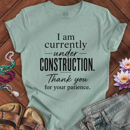 Printify T-Shirt Under Construction Tee Dusty Blue / S