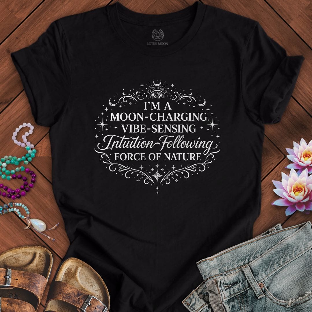 Printify T-Shirt Vibes and Intuition Tee Black / S