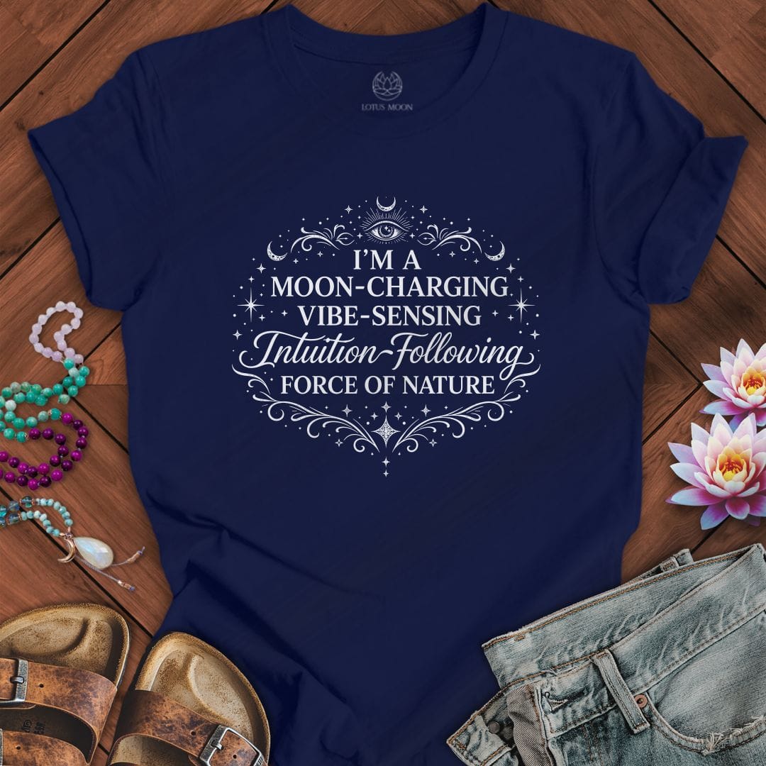 Printify T-Shirt Vibes and Intuition Tee Navy / S