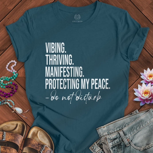 Vibing Thriving Tee Deep Teal