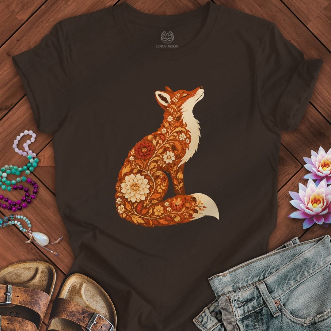 Printify T-Shirt Vintage Red Fox Tee Brown / S