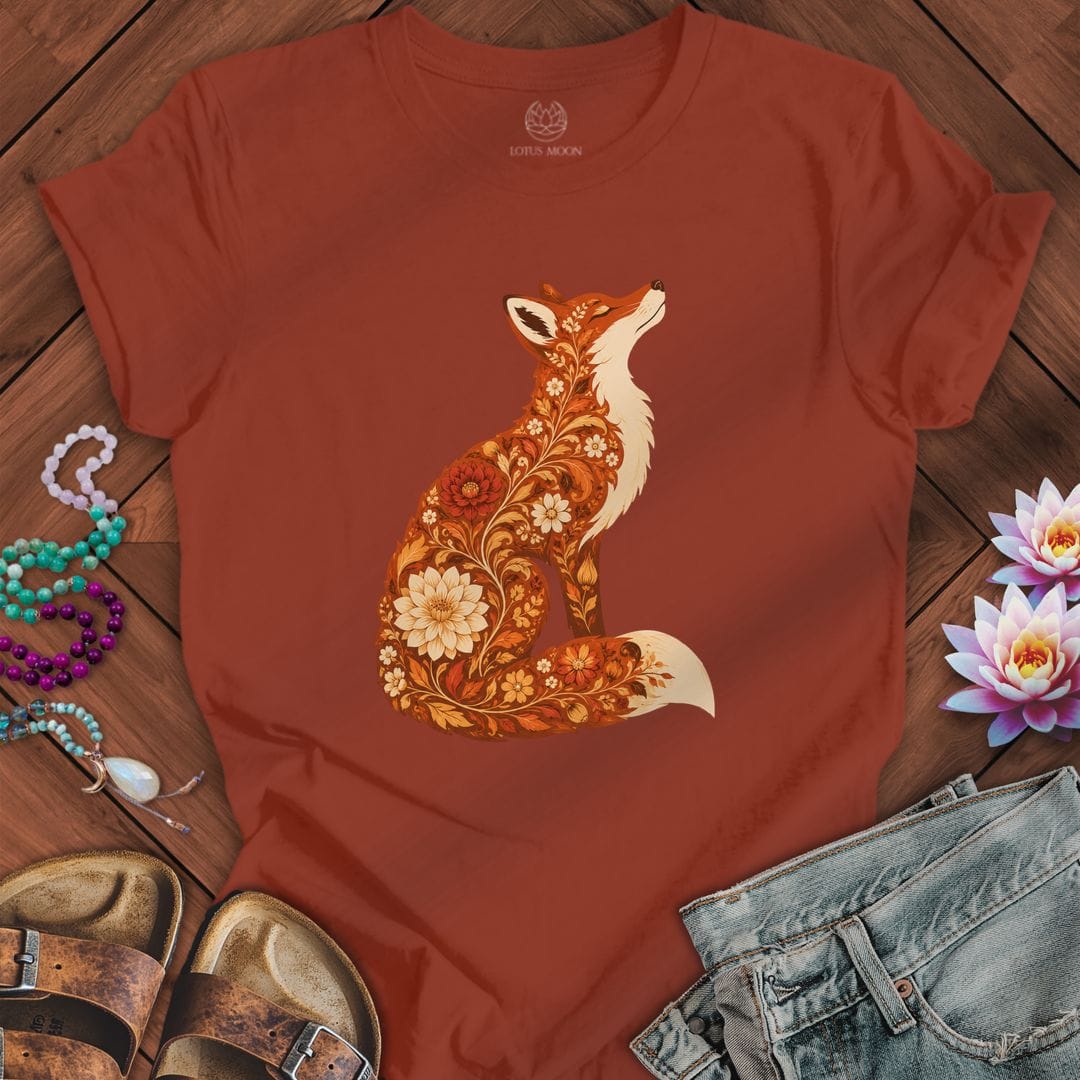 Printify T-Shirt Vintage Red Fox Tee Rust / S