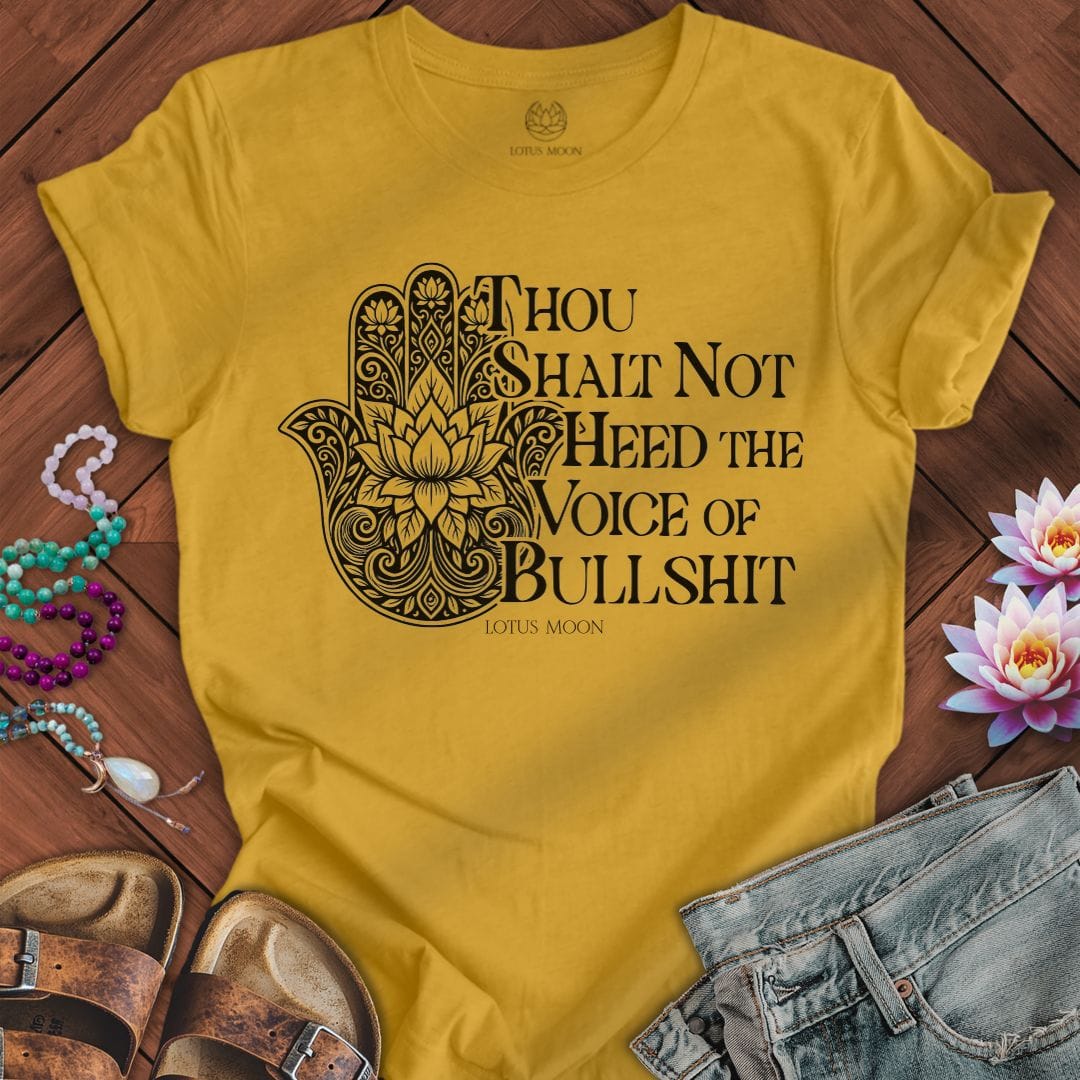 Printify T-Shirt Voice of Bullshit Tee Heather Mustard / S