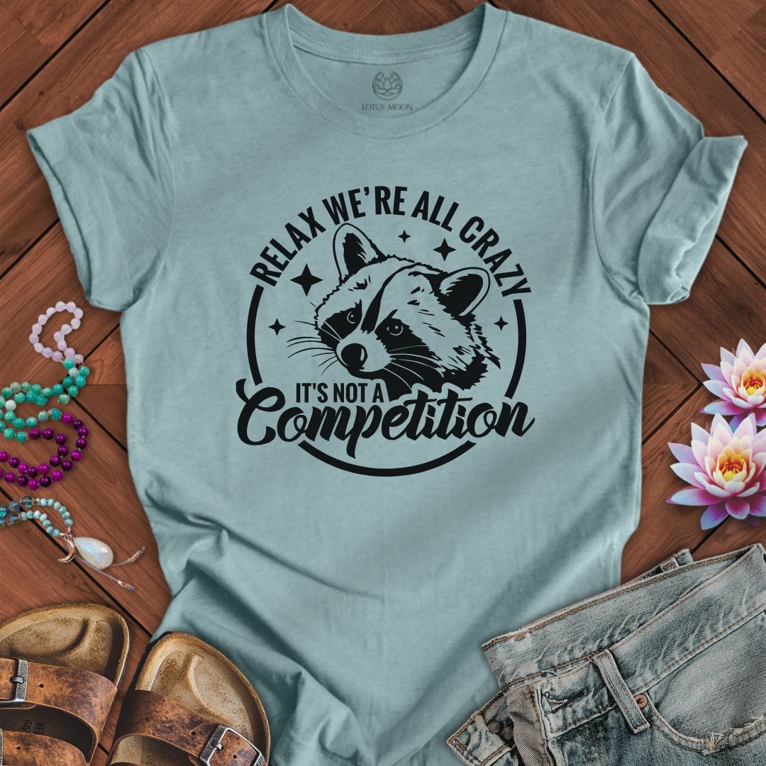 We're All Crazy Tee Heather Blue Lagoon